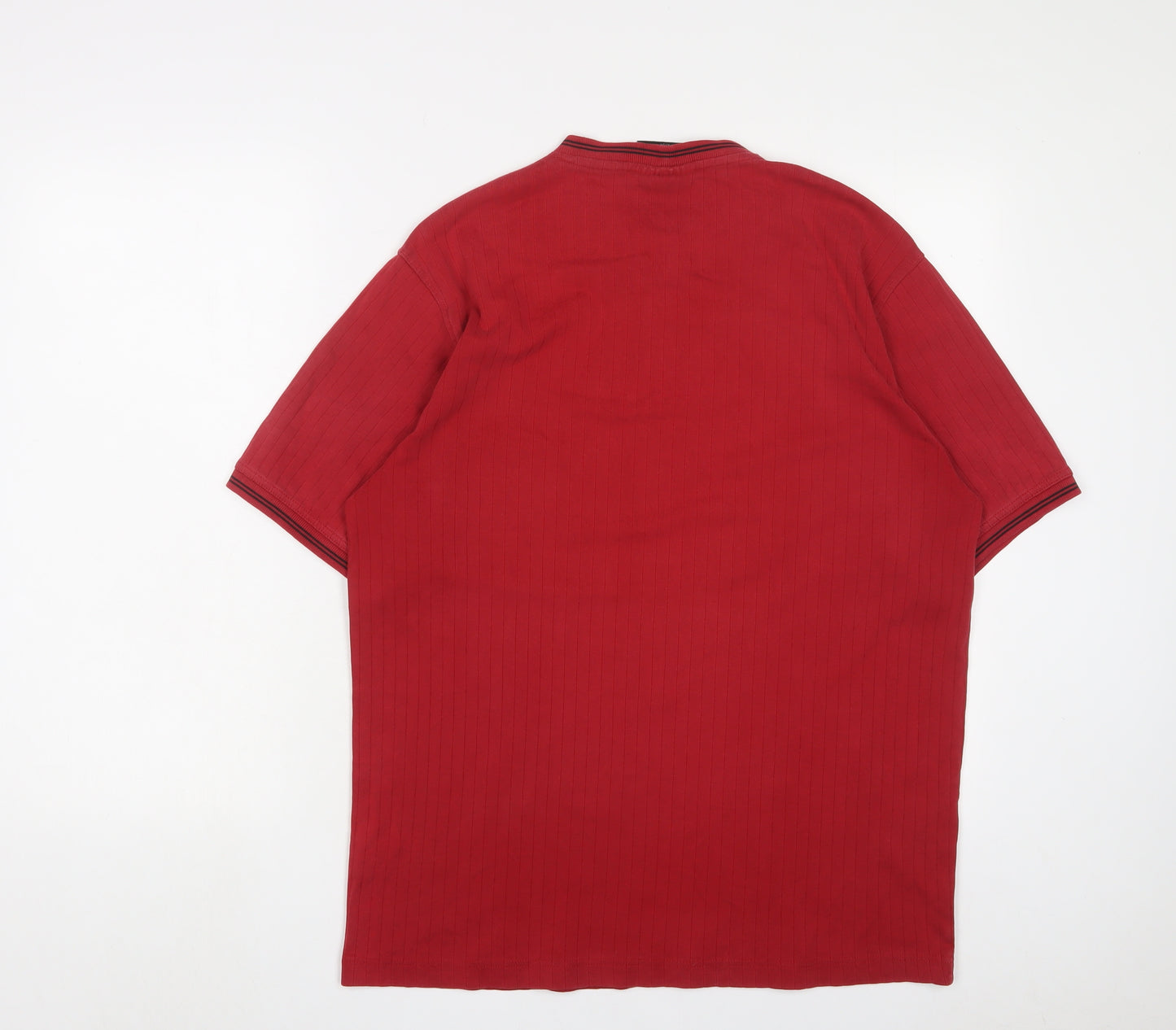 NEXT Mens Red Cotton T-Shirt Size M V-Neck