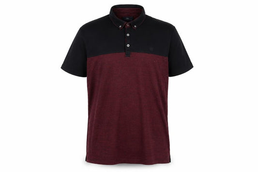 Front view of Next men’s red cotton polo, size 2XL, collared button - logo, embroidered