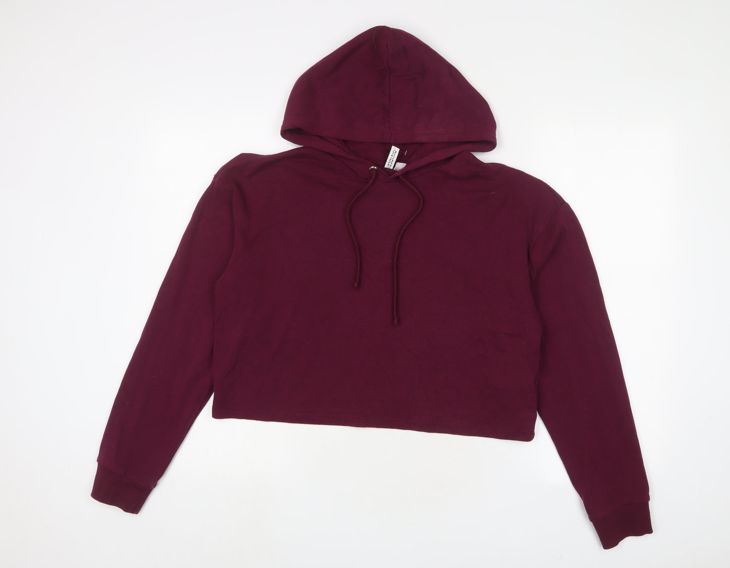 H&M Womens Red Cotton Pullover Hoodie Size M Pullover