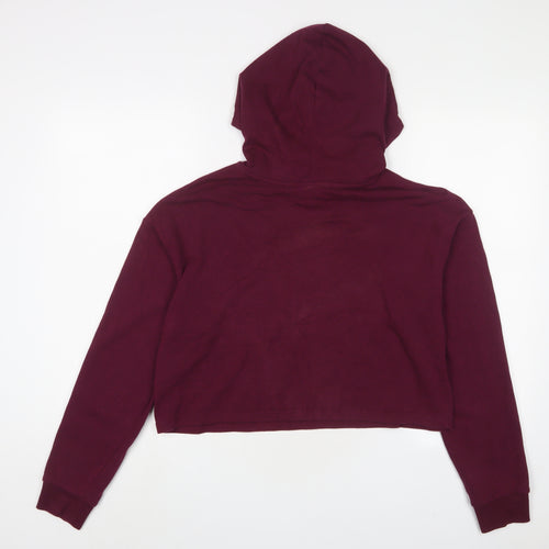 H&M Womens Red Cotton Pullover Hoodie Size M Pullover