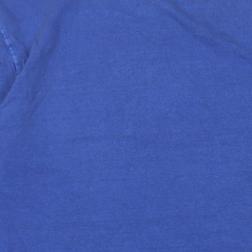 Marks and Spencer Mens Blue Cotton T-Shirt Size L Crew Neck