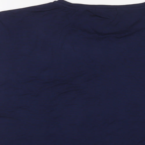 Studio Womens Blue Viscose Basic T-Shirt Size 12 Crew Neck