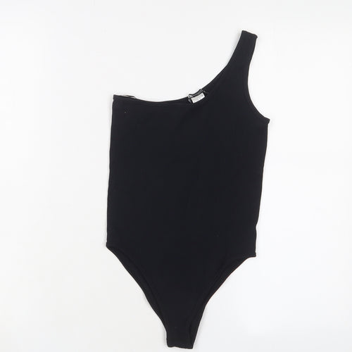 Zara Womens Black Nylon Bodysuit One-Piece Size XS Snap