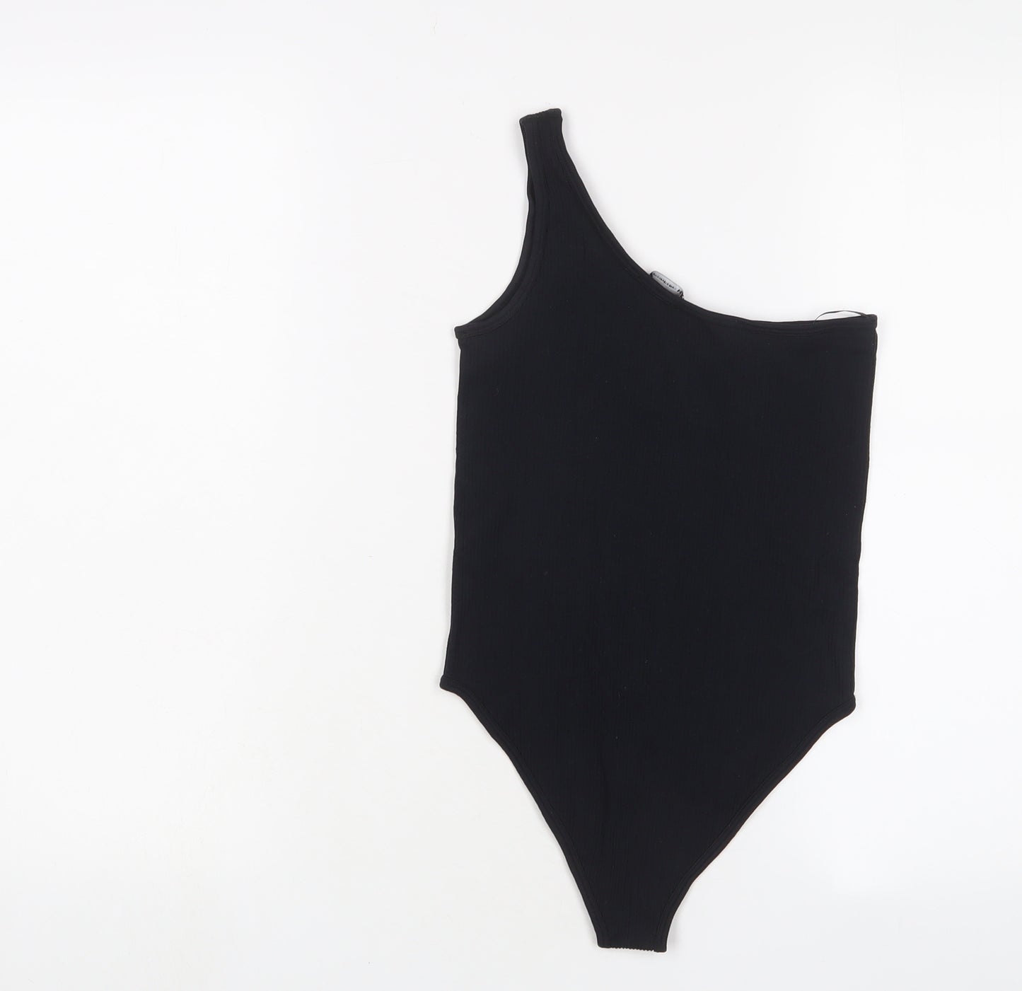 Zara Womens Black Nylon Bodysuit One-Piece Size XS Snap