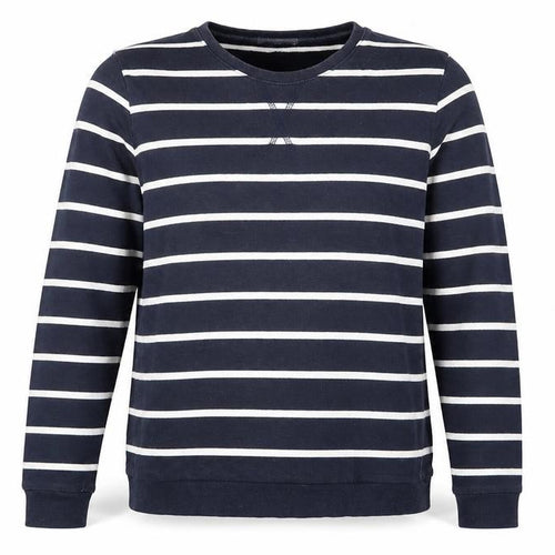 Forever 21 Mens Blue Striped Cotton Pullover Sweatshirt Size M