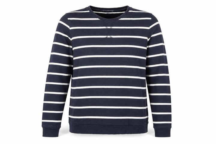 Forever 21 Mens Blue Striped Cotton Pullover Sweatshirt Size M