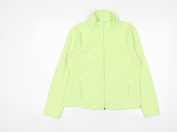 Marks and Spencer Womens Green Jacket Size 14 Zip