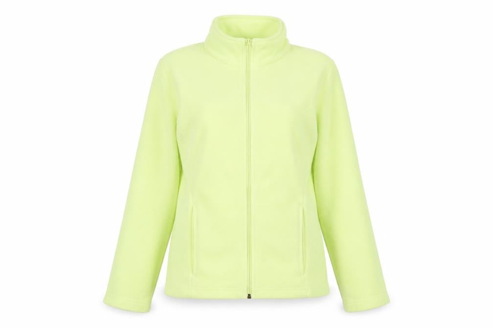 Front view of Marks & Spencer women’s green jacket, size UK 14, zip