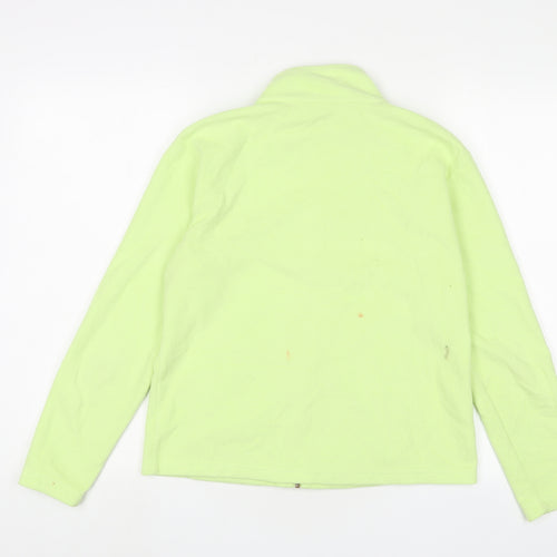 Marks and Spencer Womens Green Jacket Size 14 Zip