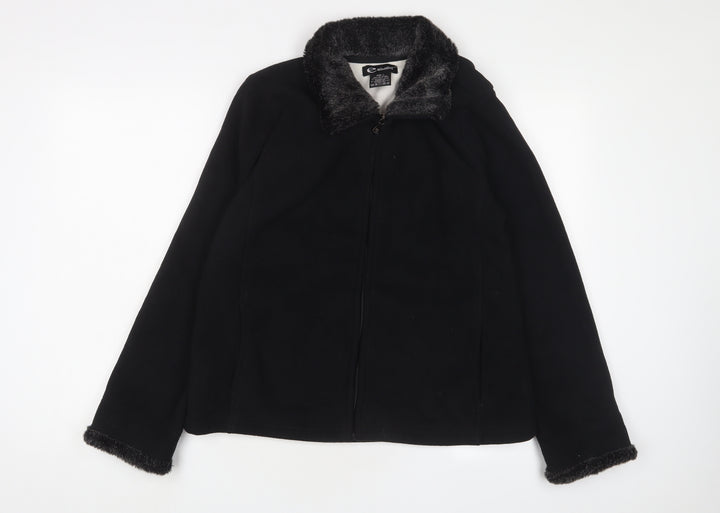 E Studio Womens Black Jacket Size L Zip