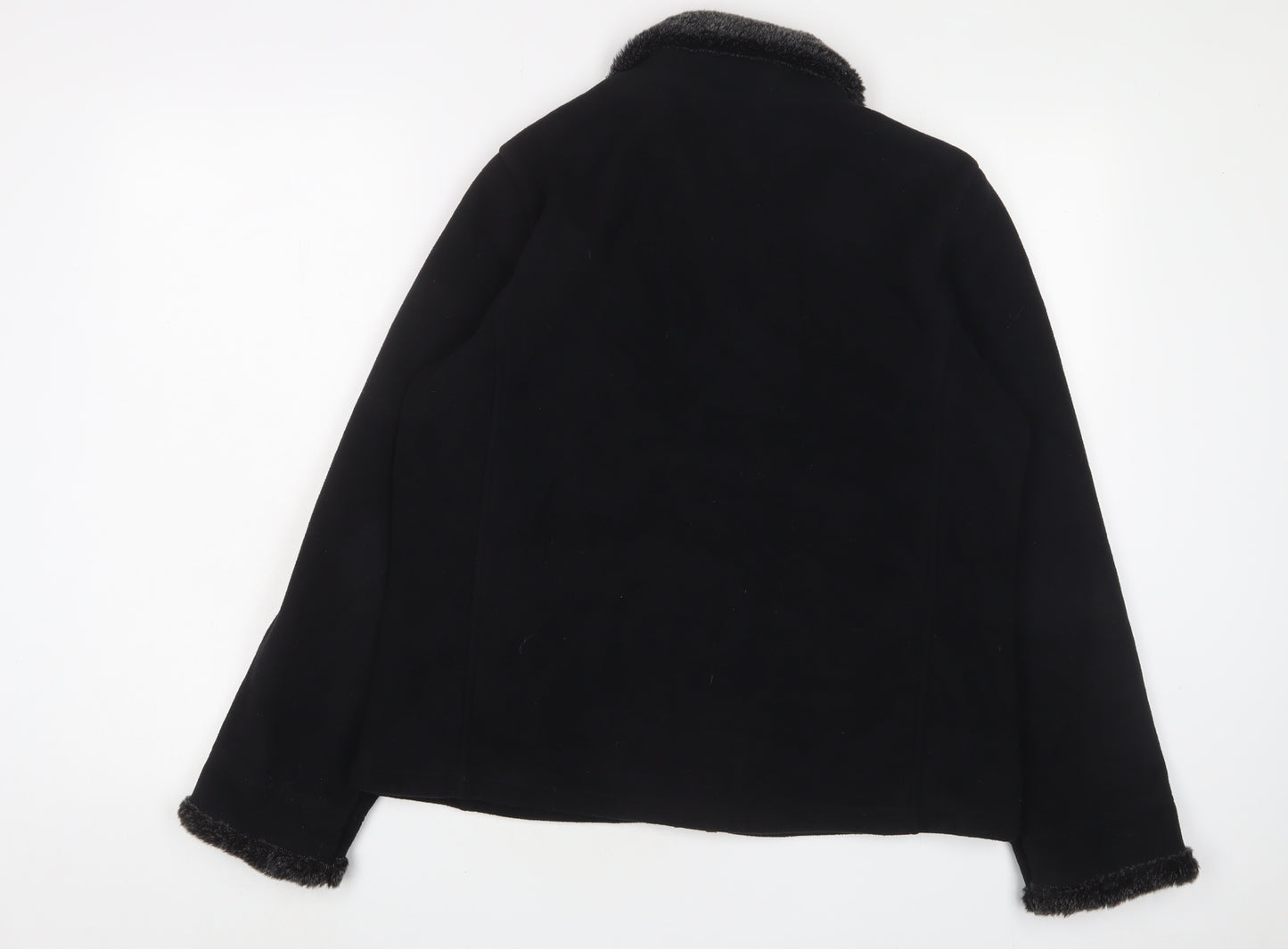 E Studio Womens Black Jacket Size L Zip