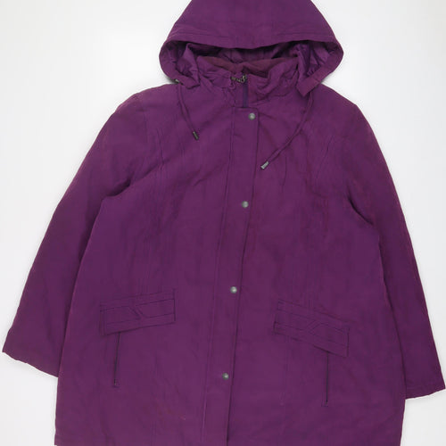 Bonmarché Mens Purple Jacket Coat Size XL Zip