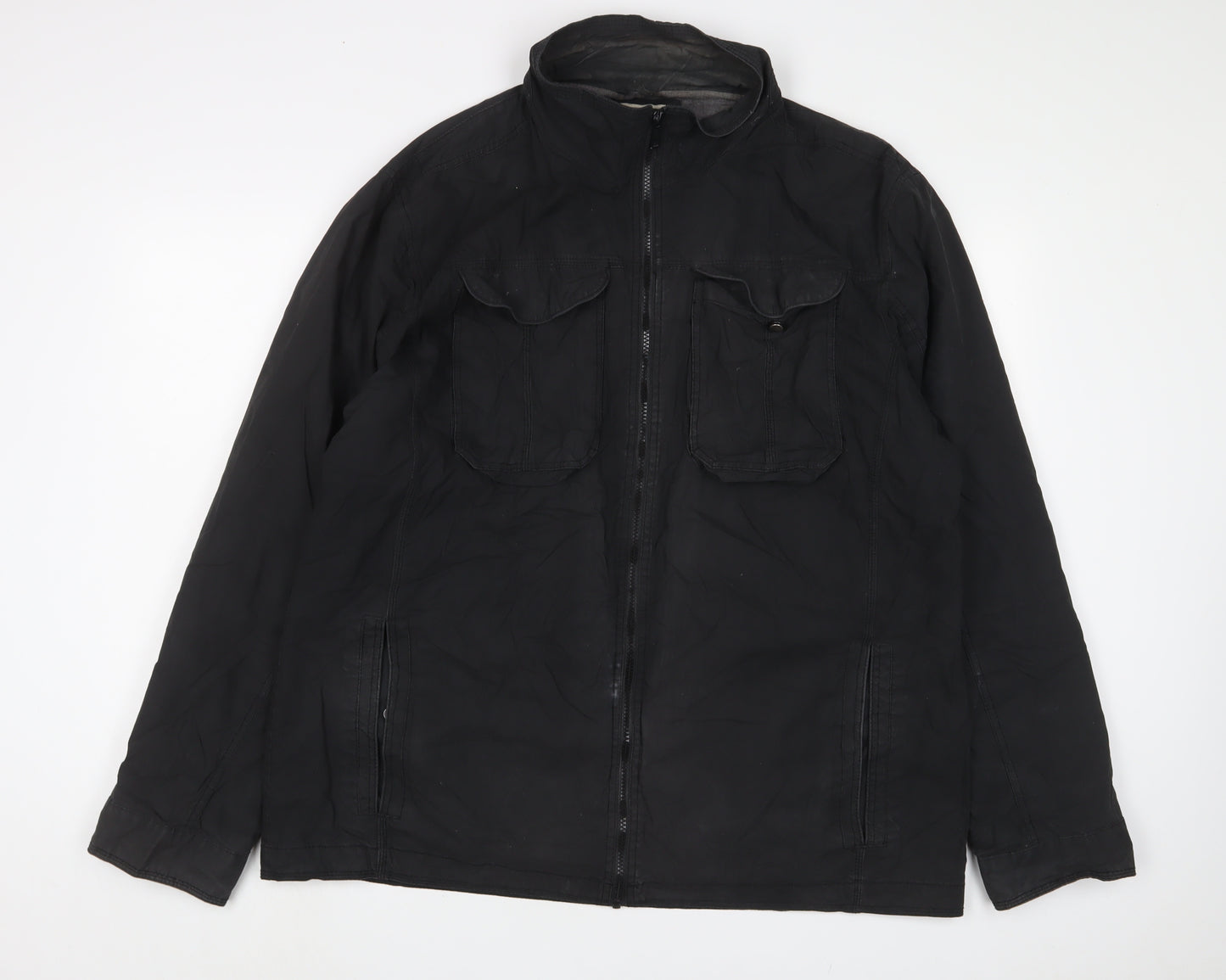 BHS Mens Black Jacket Size XL Zip