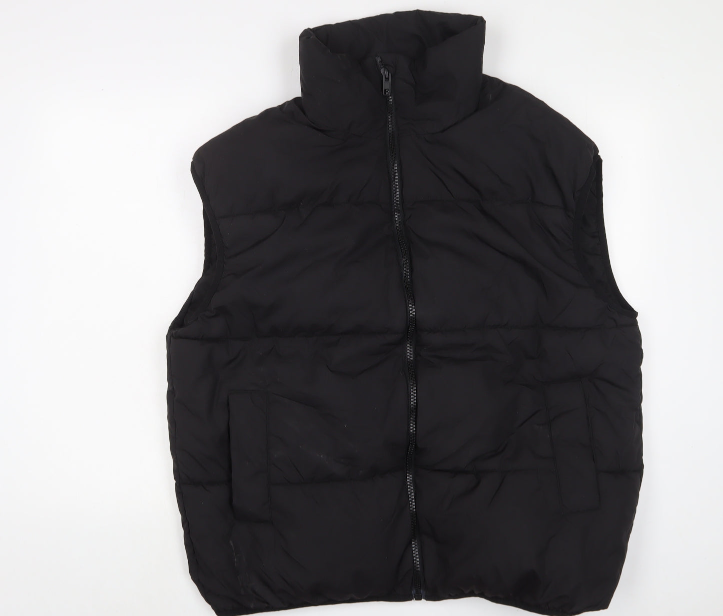 H&M Womens Black Gilet Jacket Size XS Zip
