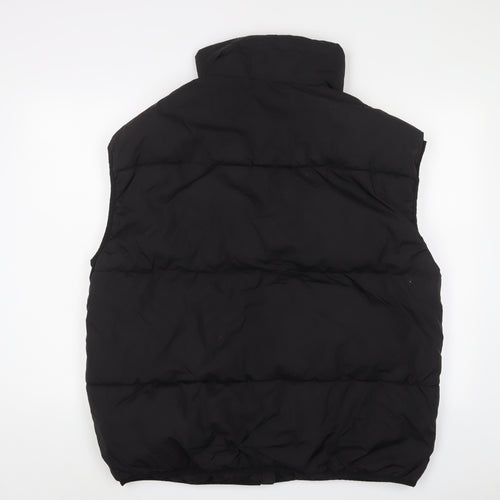 H&M Womens Black Gilet Jacket Size XS Zip