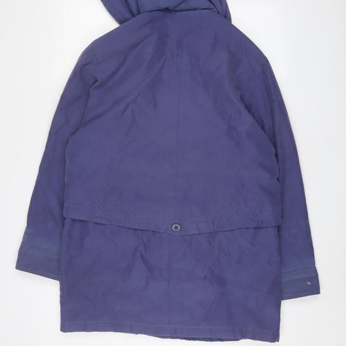 Bonmarché Womens Purple Quilted Coat Size S Zip