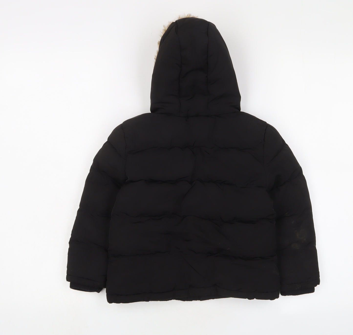 SoulCal&Co Boys Black Basic Coat Coat Size 3-4 Years Zip