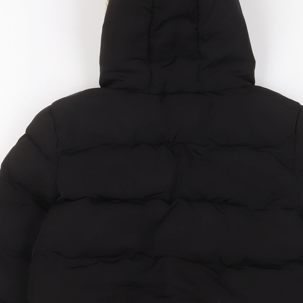 SoulCal&Co Boys Black Basic Coat Coat Size 3-4 Years Zip