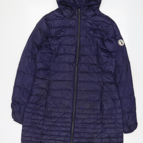 Harvey & Jones Womens Purple Puffer Jacket Jacket Size 12 Zip - Zip Pockets, Logo