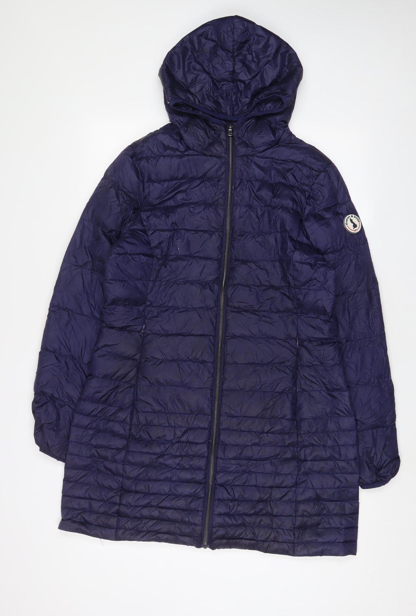 Harvey & Jones Womens Purple Puffer Jacket Jacket Size 12 Zip - Zip Pockets, Logo