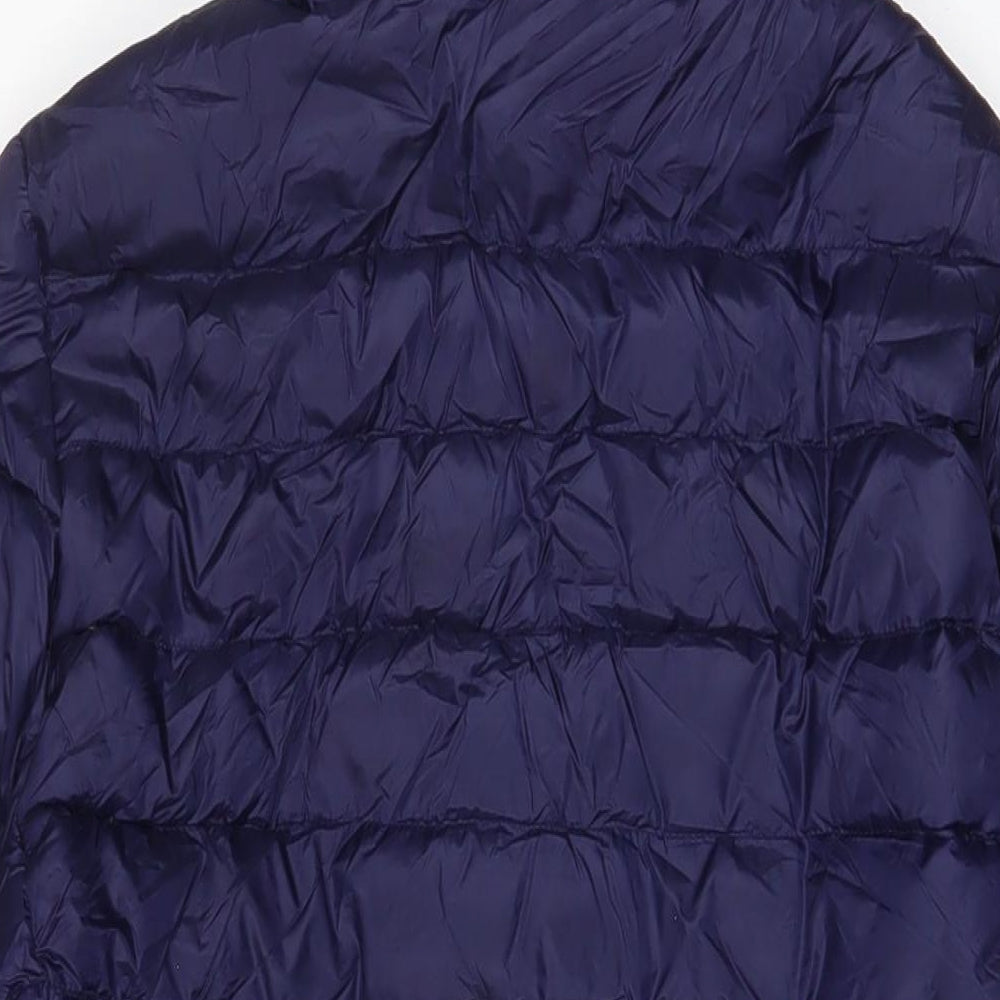 Harvey & Jones Womens Purple Puffer Jacket Jacket Size 12 Zip - Zip Pockets, Logo