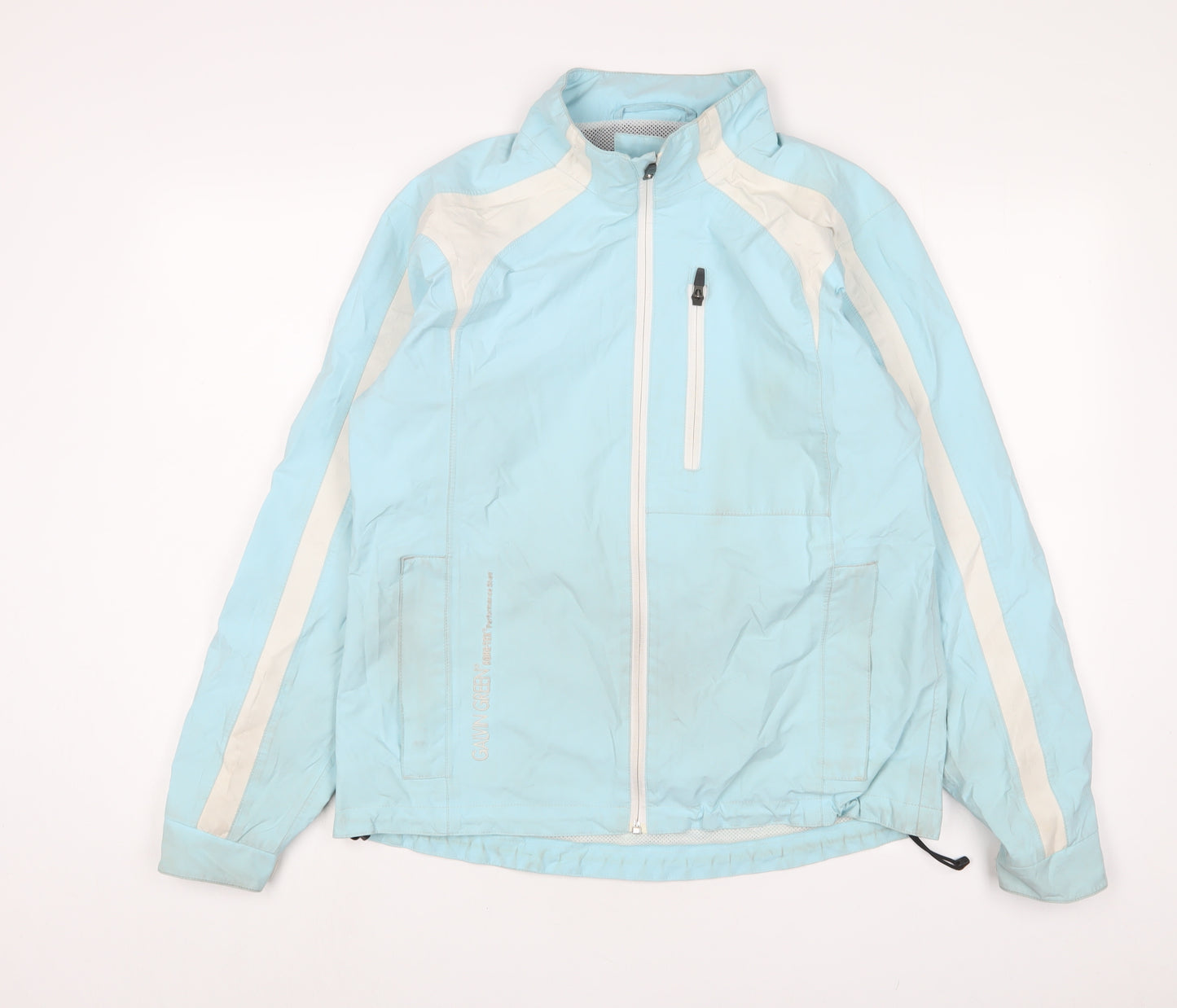 Galvin Green Womens Blue Rain Coat Jacket Size 10 Zip