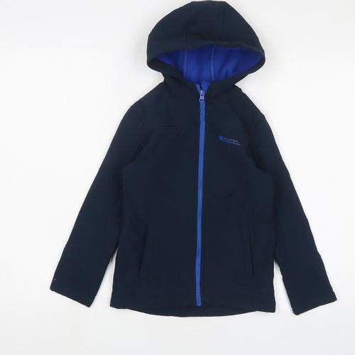 Mountain Warehouse Boys Blue Jacket Size 7-8 Years Zip - Logo