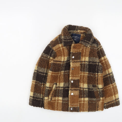 Tokyo Laundry Boys Brown Plaid Jacket Size 3-4 Years Button