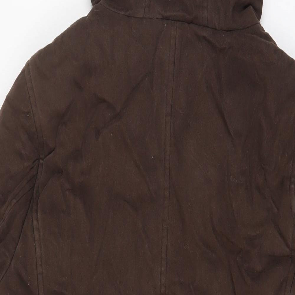 Maine Womens Brown Parka Coat Size 12 Zip