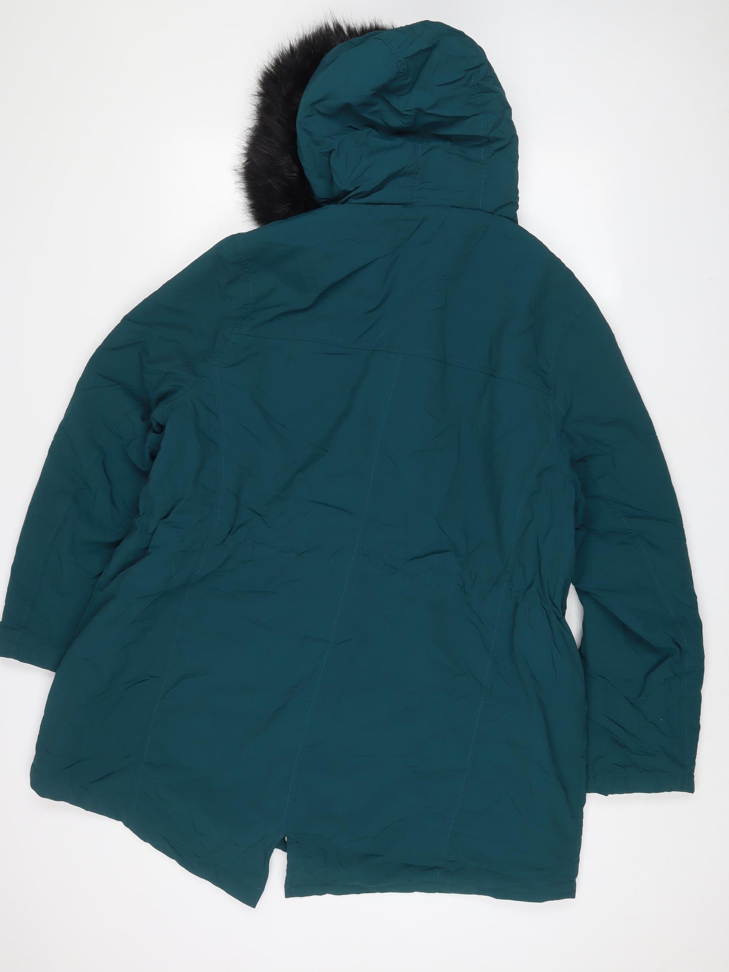 Anthology Womens Green Parka Coat Size 20 Zip