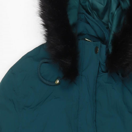 Anthology Womens Green Parka Coat Size 20 Zip