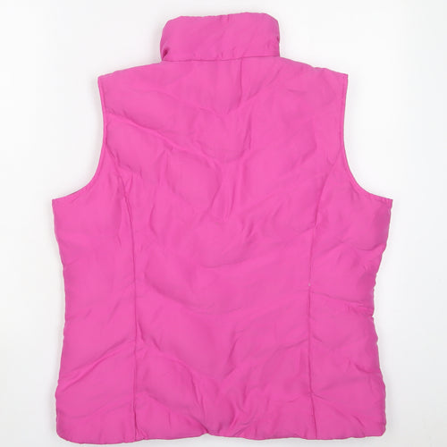 BETTY KAY Womens Pink Gilet Jacket Size S Zip