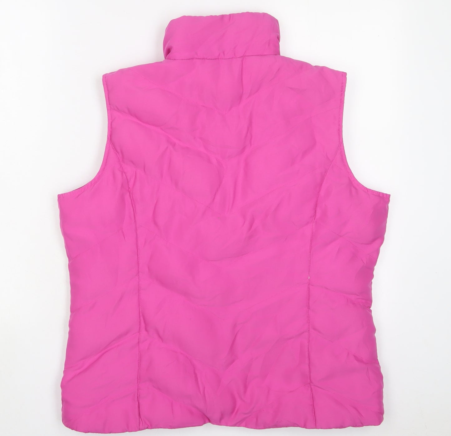 BETTY KAY Womens Pink Gilet Jacket Size S Zip