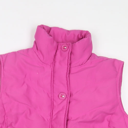 BETTY KAY Womens Pink Gilet Jacket Size S Zip