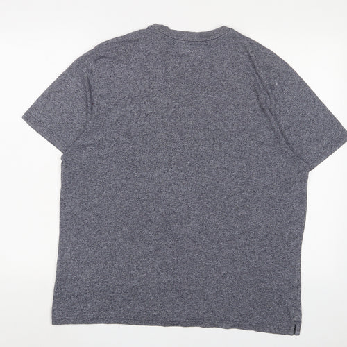 Marks and Spencer Mens Grey Cotton T-Shirt Size L Crew Neck - Gone to maui