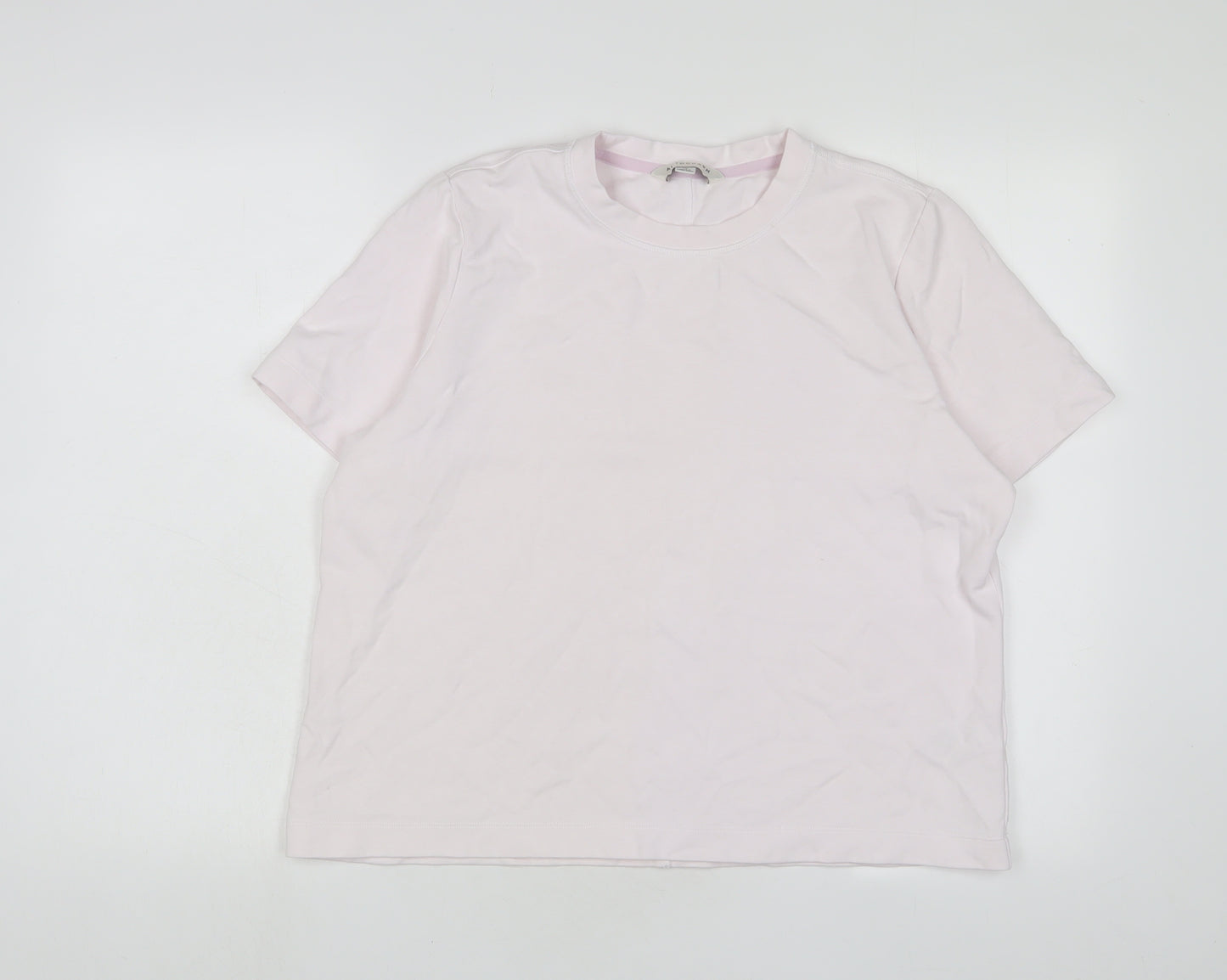 Autograph Womens Pink Cotton Basic T-Shirt Size 16 Crew Neck