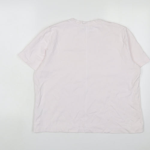 Autograph Womens Pink Cotton Basic T-Shirt Size 16 Crew Neck