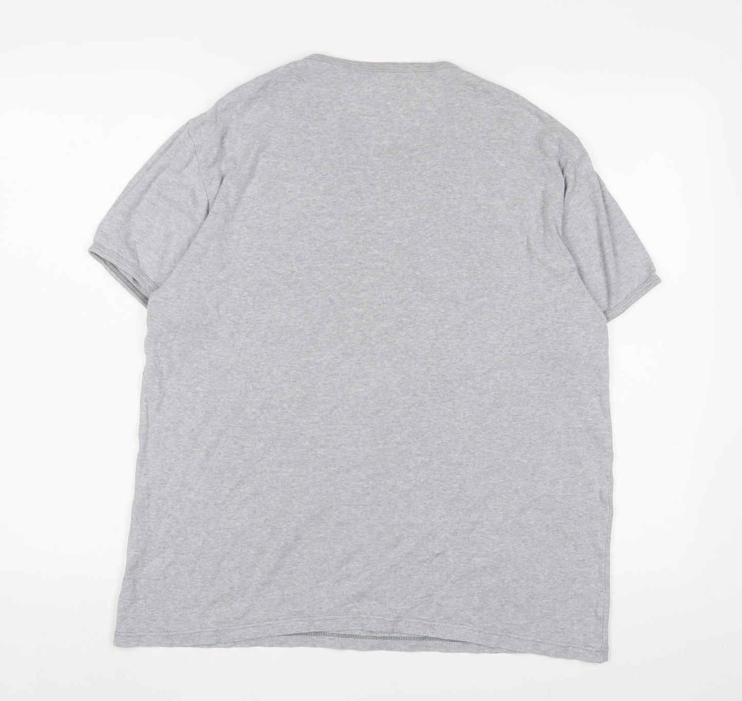 Marks and Spencer Mens Grey Cotton T-Shirt Size M Crew Neck