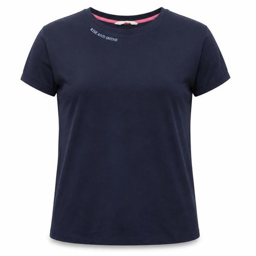 Marks and Spencer Womens Blue Solid Cotton Top Pyjama Top Size M - Rise and shine