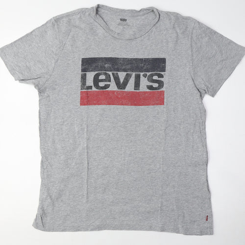 Levi's Men's Grey Graphic T-Shirt L