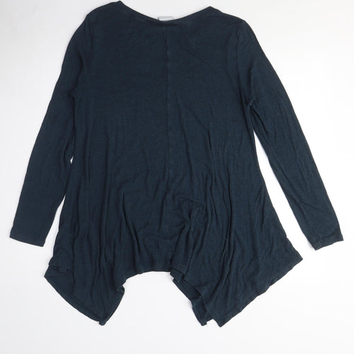 Women's Blue Long Sleeve Basic T-Shirt, Size S