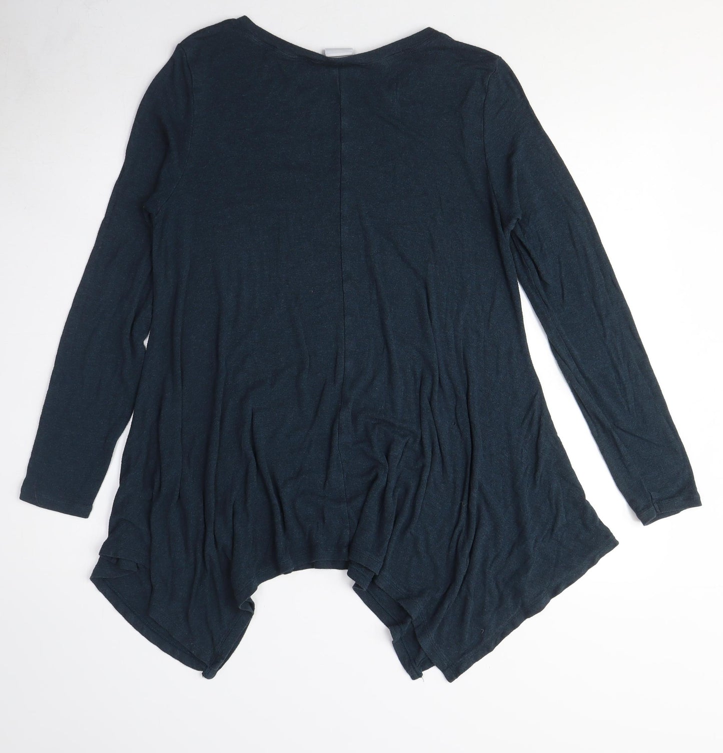 Women's Blue Long Sleeve Basic T-Shirt, Size S