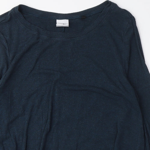 Women's Blue Long Sleeve Basic T-Shirt, Size S