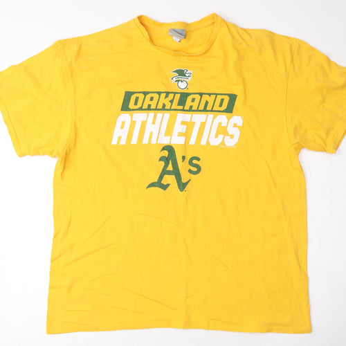 Oakland Athletics Men's Yellow L Sports T-Shirt