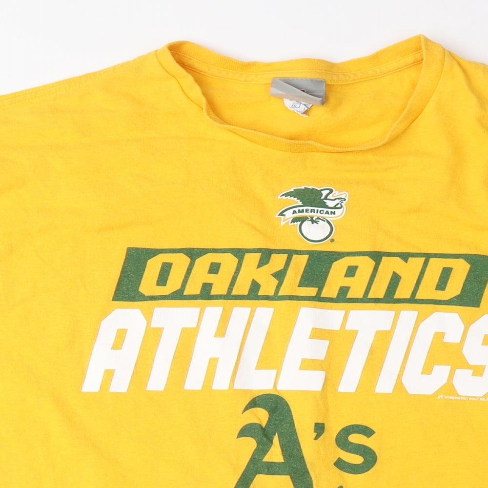 Oakland Athletics Men's Yellow L Sports T-Shirt