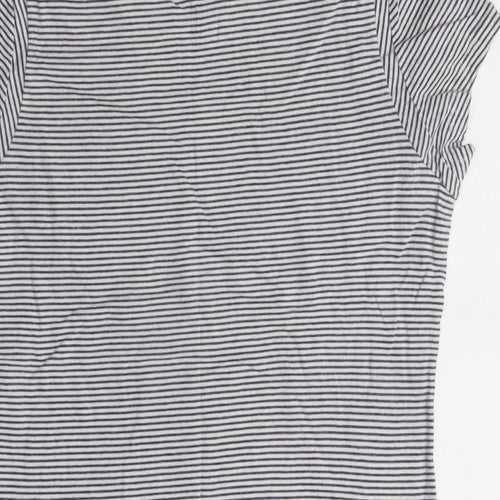 Gap Women's Black Striped T-Shirt, Medium, Casual