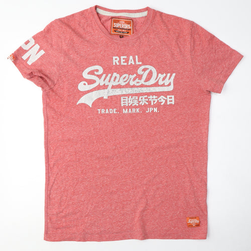 Superdry Men's Red Graphic T-Shirt Size M Vintage Style