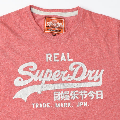 Superdry Men's Red Graphic T-Shirt Size M Vintage Style