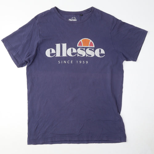 Ellesse Men's Blue Graphic T-Shirt, M, Retro Sports Style