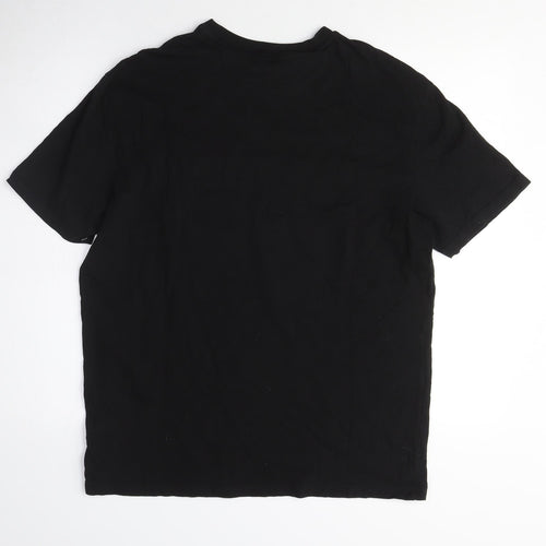 Puma Men's Black Medium Colourblock T-Shirt